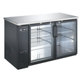 SABA  27" Depth 58' Two Glass Door Commercial Back Bar Cooler (Black) -  SBB-27-58G