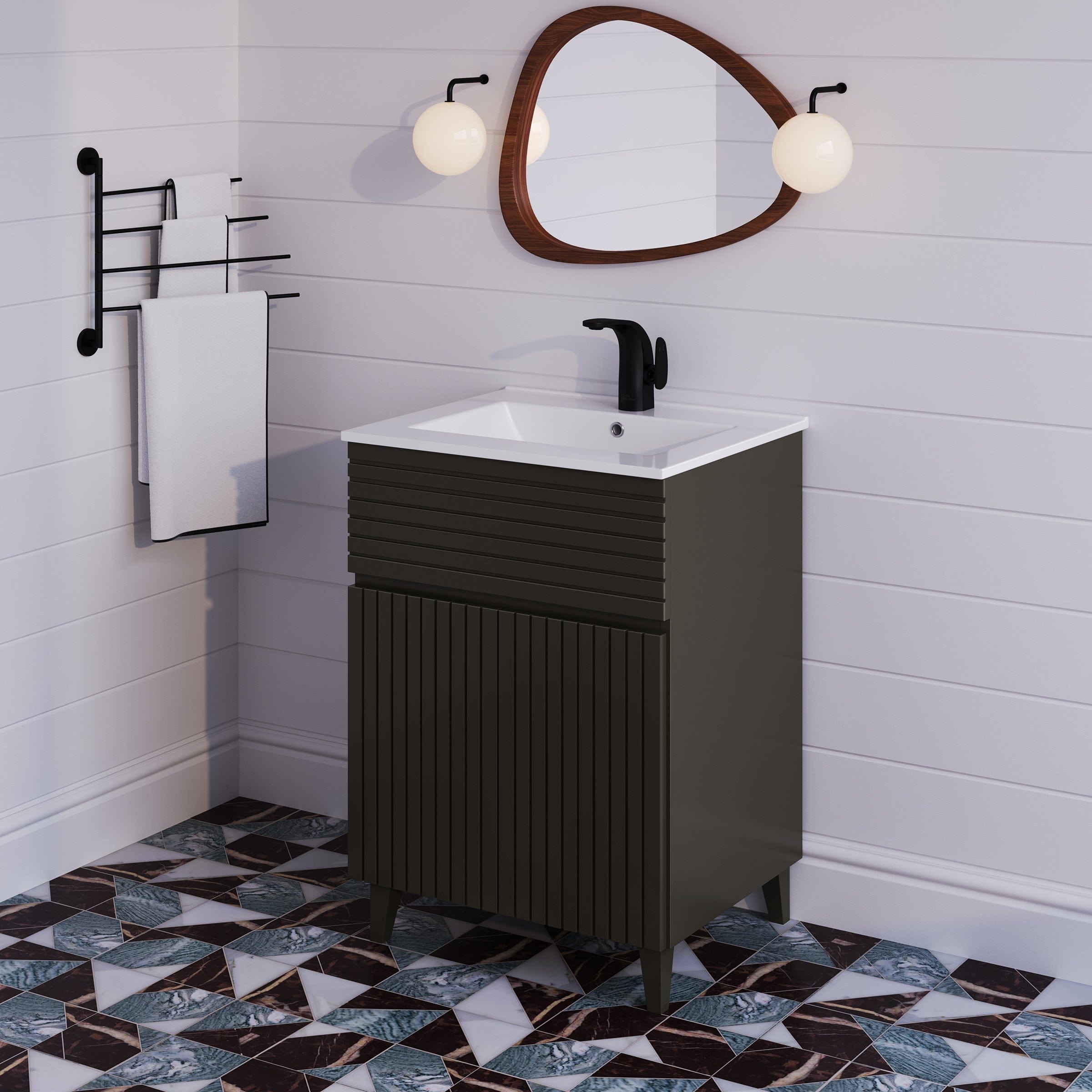 Swiss Madison Bernay 24" Bathroom Vanity in Cedar Grey - SM-BV271CG - Backyard Provider