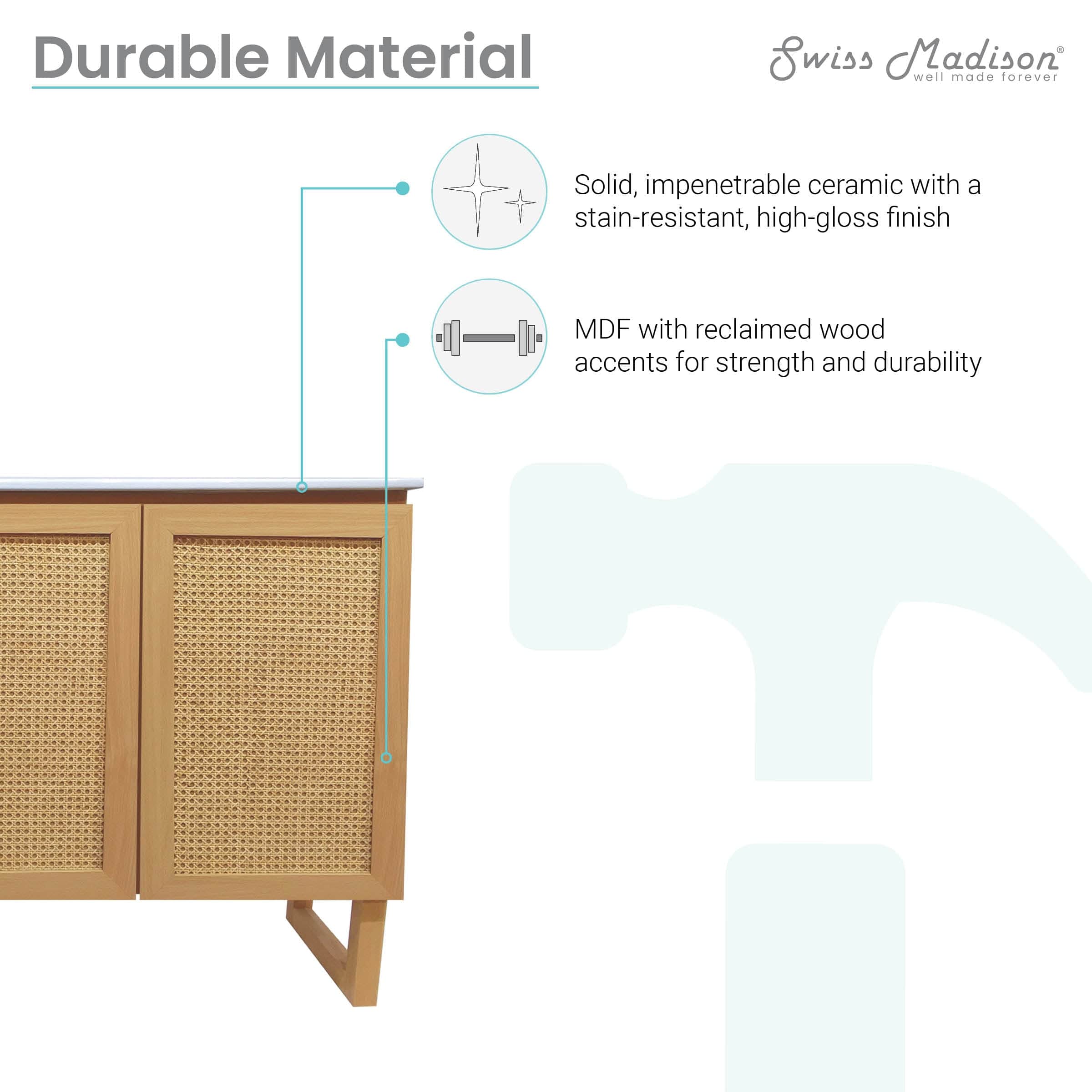 Swiss Madison Arles 48" Single, Bathroom Vanity in Honey - SM-BV811 - Backyard Provider