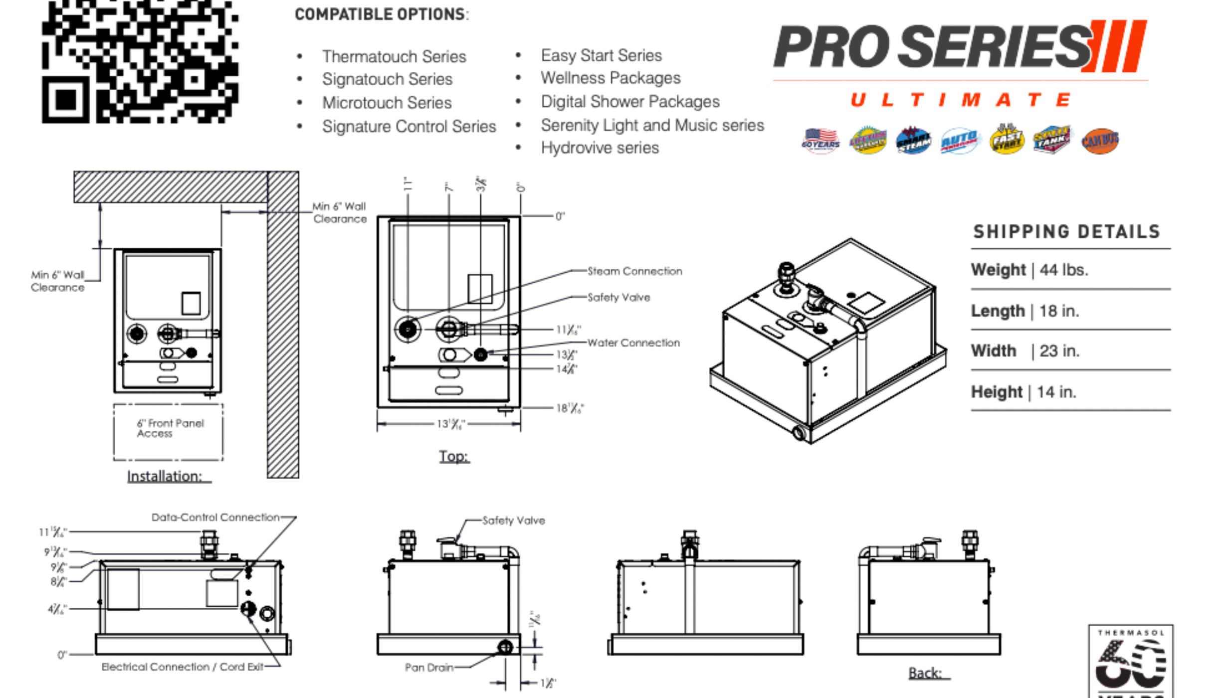 ThermaSol Pro Series 3 "Ultimate" Steam Generator - PROIII - PROIII-84