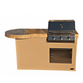 Kokomo Mini Maui 6' BBQ Island with 33 Inch Bar and Built In BBQ Grill - MINIMAUI-R-LP