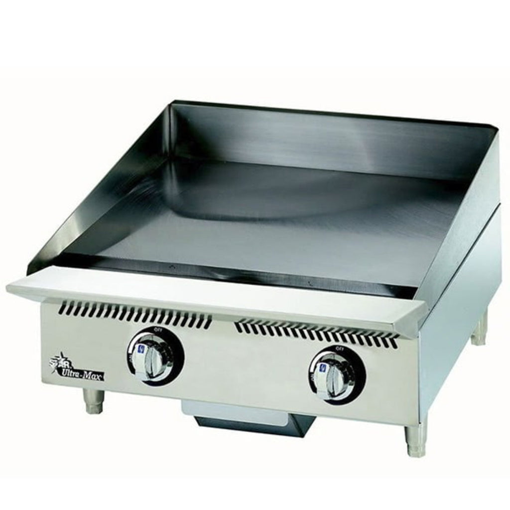 Star 8G-824TA-LP Ultra-Max® 60,000 BTU 24" Thermostatic Control Liquid Propane Gas Griddle - 8G-824TA-LP