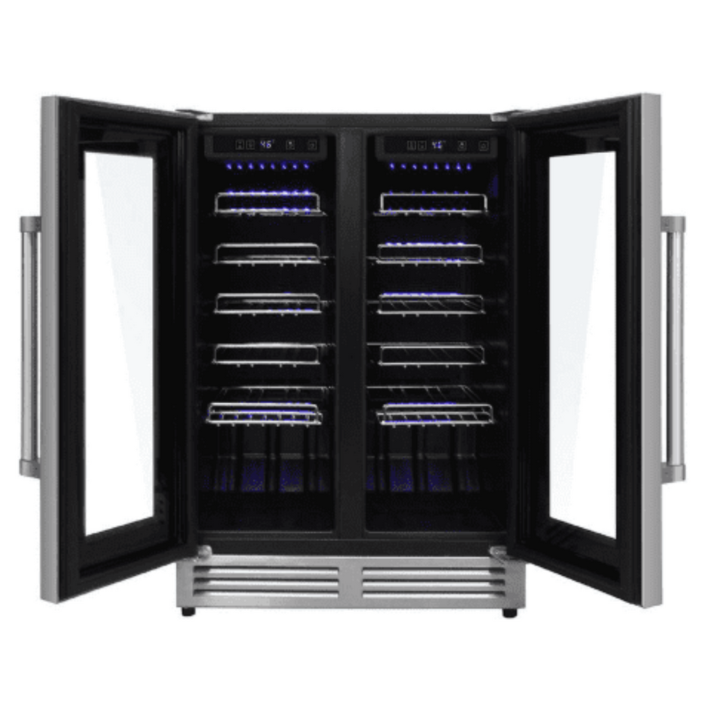 Thor Kitchen Appliance Package - 48 in. Gas Range, Range Hood, Refrigerator, Dishwasher, Wine Cooler, Microwave, AP-LRG4807U-W-6