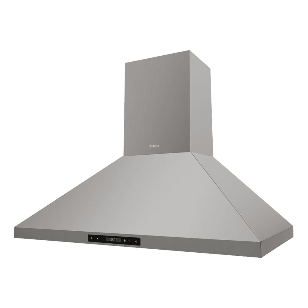 Thor Kitchen Appliance Package - 36 in. Electric Range, Range Hood, Refrigerator, Dishwasher, AP-HRE3601-3