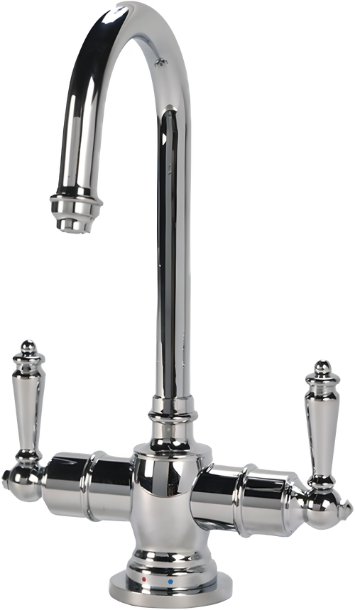AquaNuTech Traditional C-Spout Hot & Cold Water Filtration Faucet New - HC2200-CH