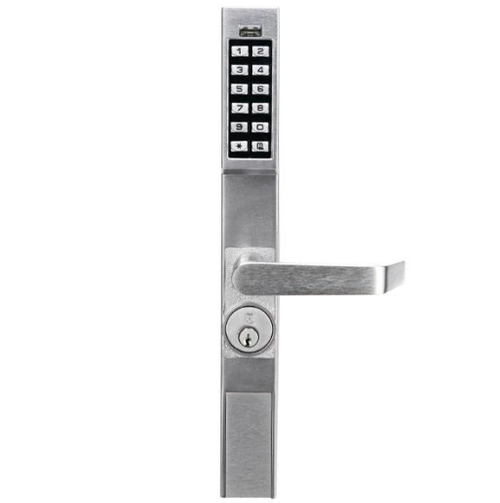 Alarm Lock Trilogy- DL1200 - Narrow Stile Keypad Lever Lock - 26D - Satin Chrome - Grade 1