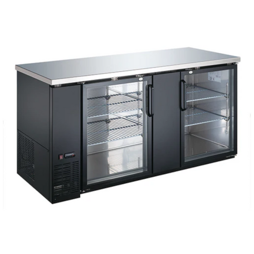 Adcraft USBB-6928G U-Star 28" Deep Glass Door Back Bar Cooler 69" Wide - USBB-6928G