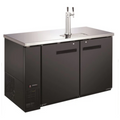 Adcraft USBD-5928/2 U-Star 59" Wide Beer Dispenser with Double Tap Tower - ACUSBD59282