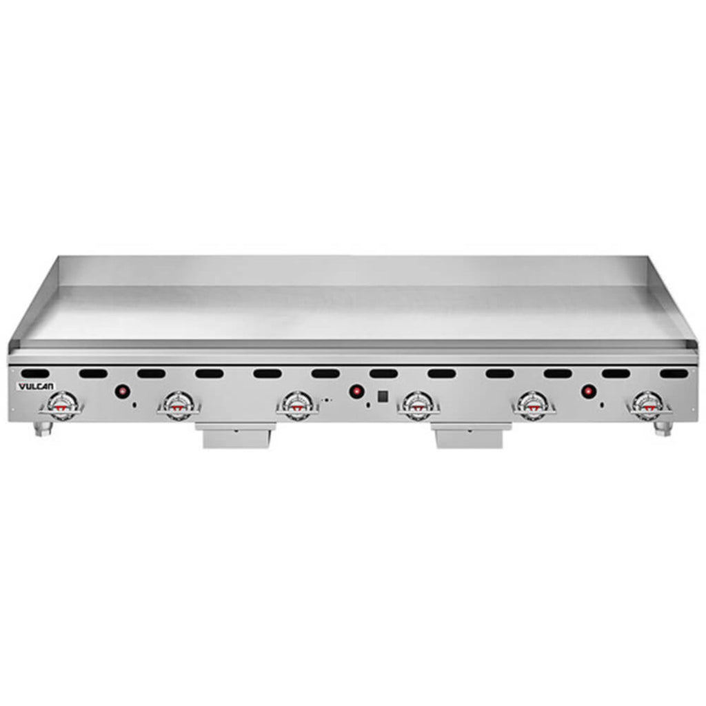 Vulcan MSA60-102 60 Countertop Liquid Propane Gas Griddle with Snap-Action Thermostatic Controls - 135 000 - MSA60-102