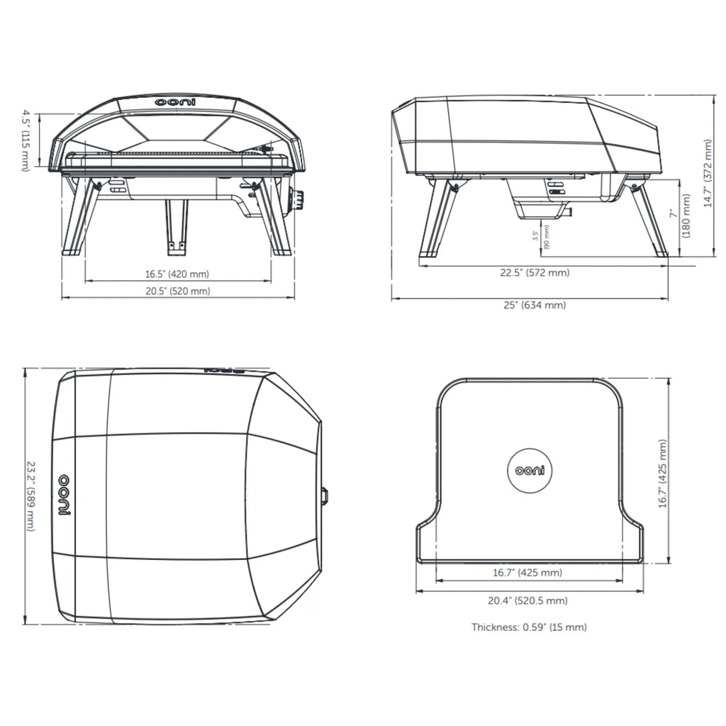 Ooni Koda 16 Gas Powered Pizza Oven - UU-P0AB00