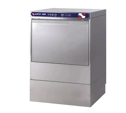 AMPTO Undercounter Dishwasher, door type, front loading, 23-5/8"W, (20/30 or 60) racks/hour capacity, high temp - 500