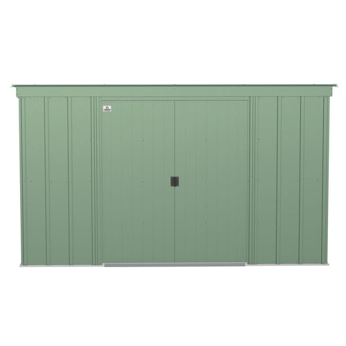 Arrow | Classic Steel Storage Shed, 10x4 ft., Sage Green CLP104SG