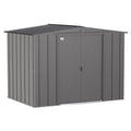 Arrow | Classic Steel Storage Shed, 8x6 ft., Charcoal