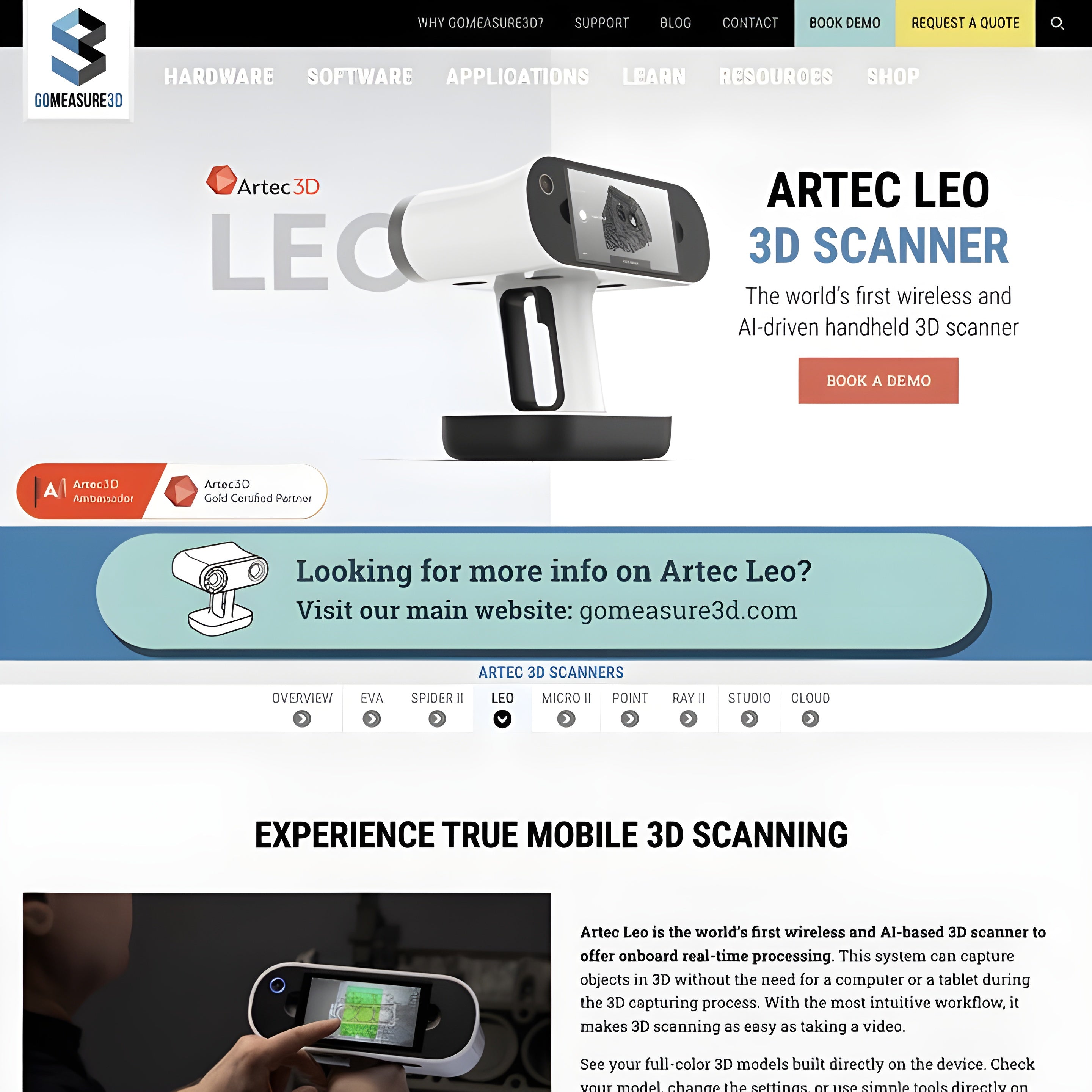 Artec Leo 3D Scanner Premium Pack