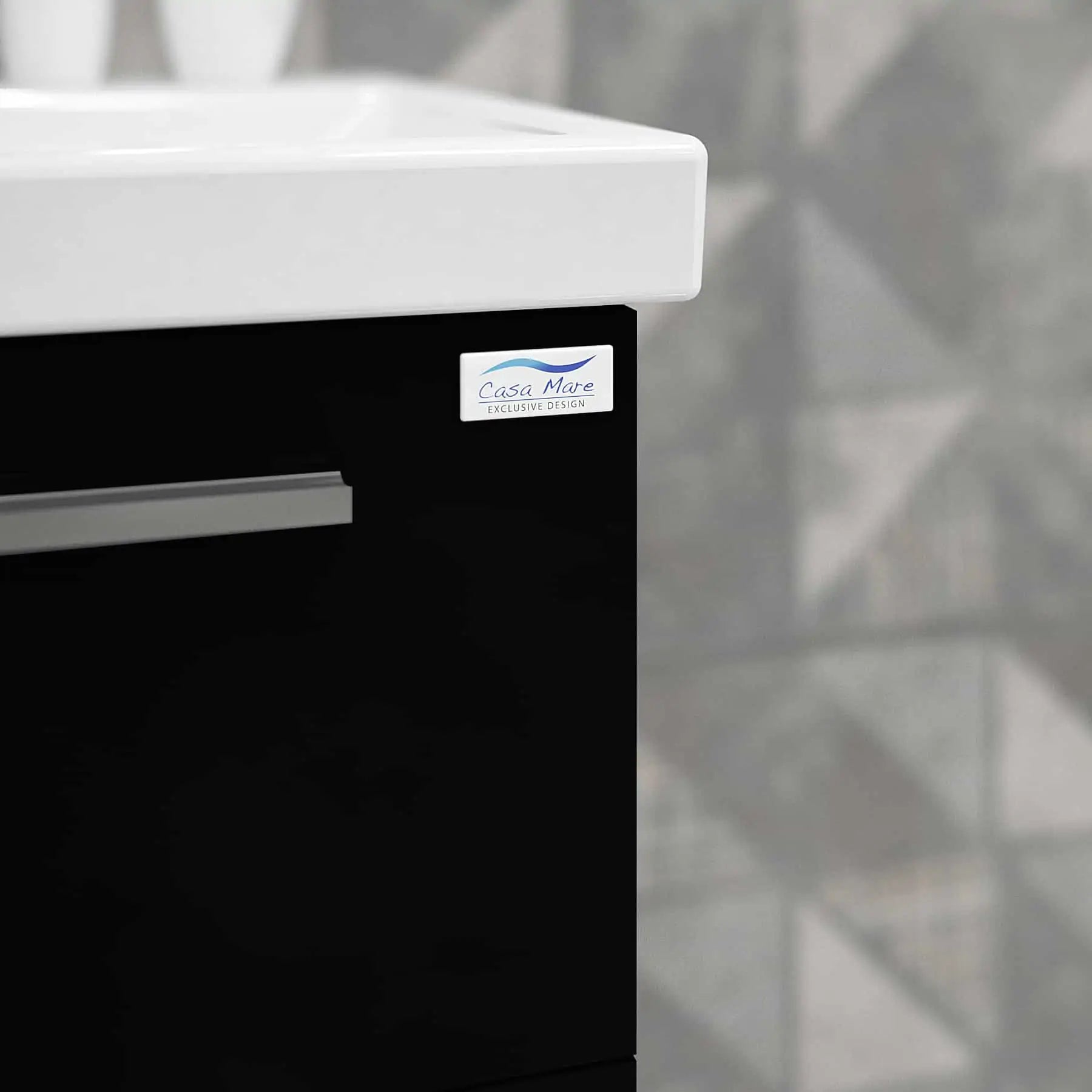 Casa Mare Aspe 24" Bathroom Vanity and Ceramic Sink Combo with LED Mirror - Aspe60GB-24