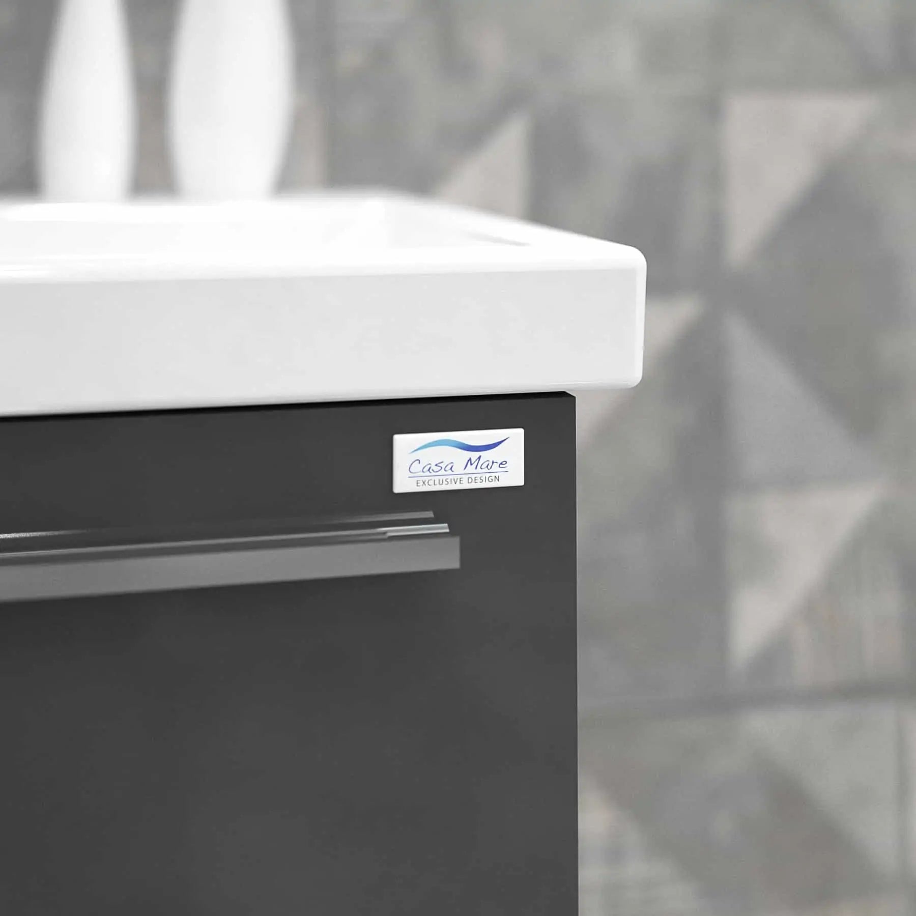 Casa Mare Aspe 24" Bathroom Vanity and Ceramic Sink Combo with LED Mirror - Aspe60GB-24