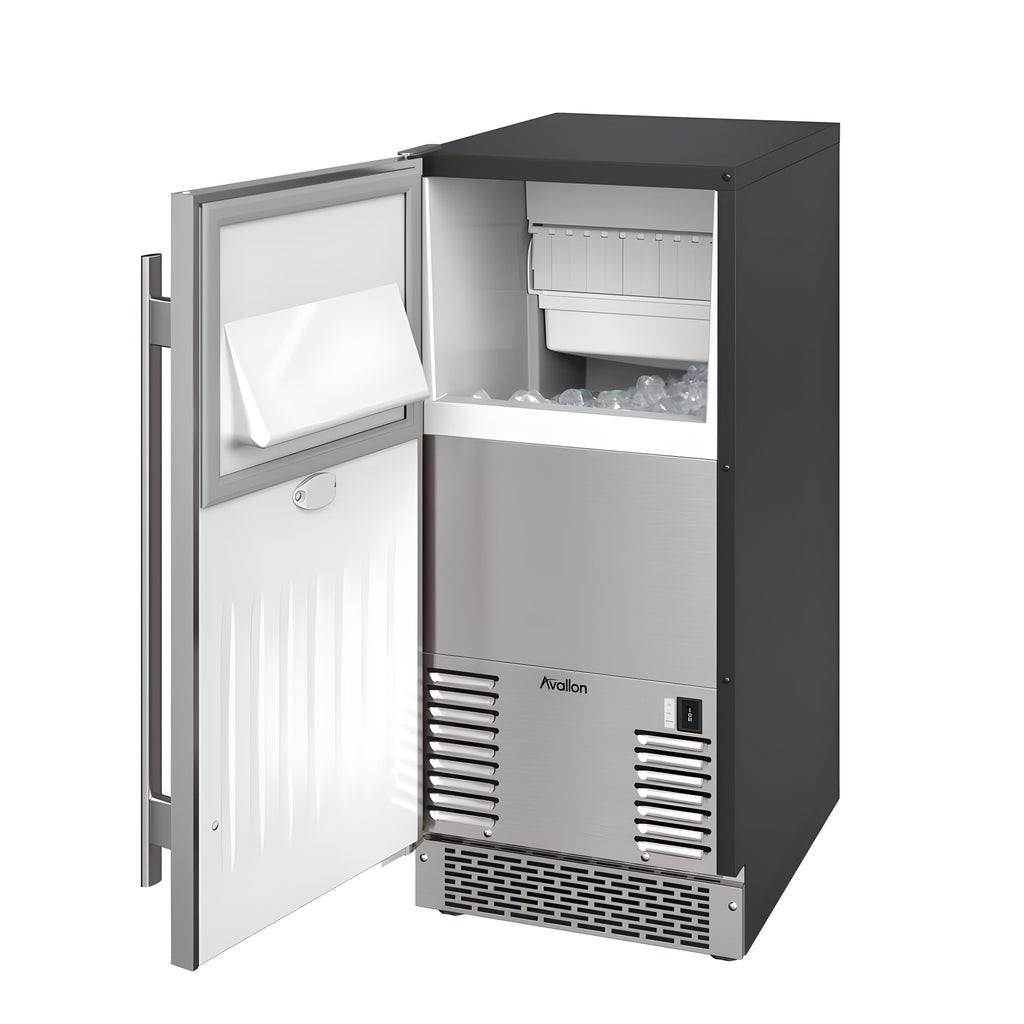 Avallon 15 Inch Wide 26 Lbs. Capacity Built-In and Free Standing Ice Maker with 56 Lbs. Daily Ice Production - AIMG151GPRILH
