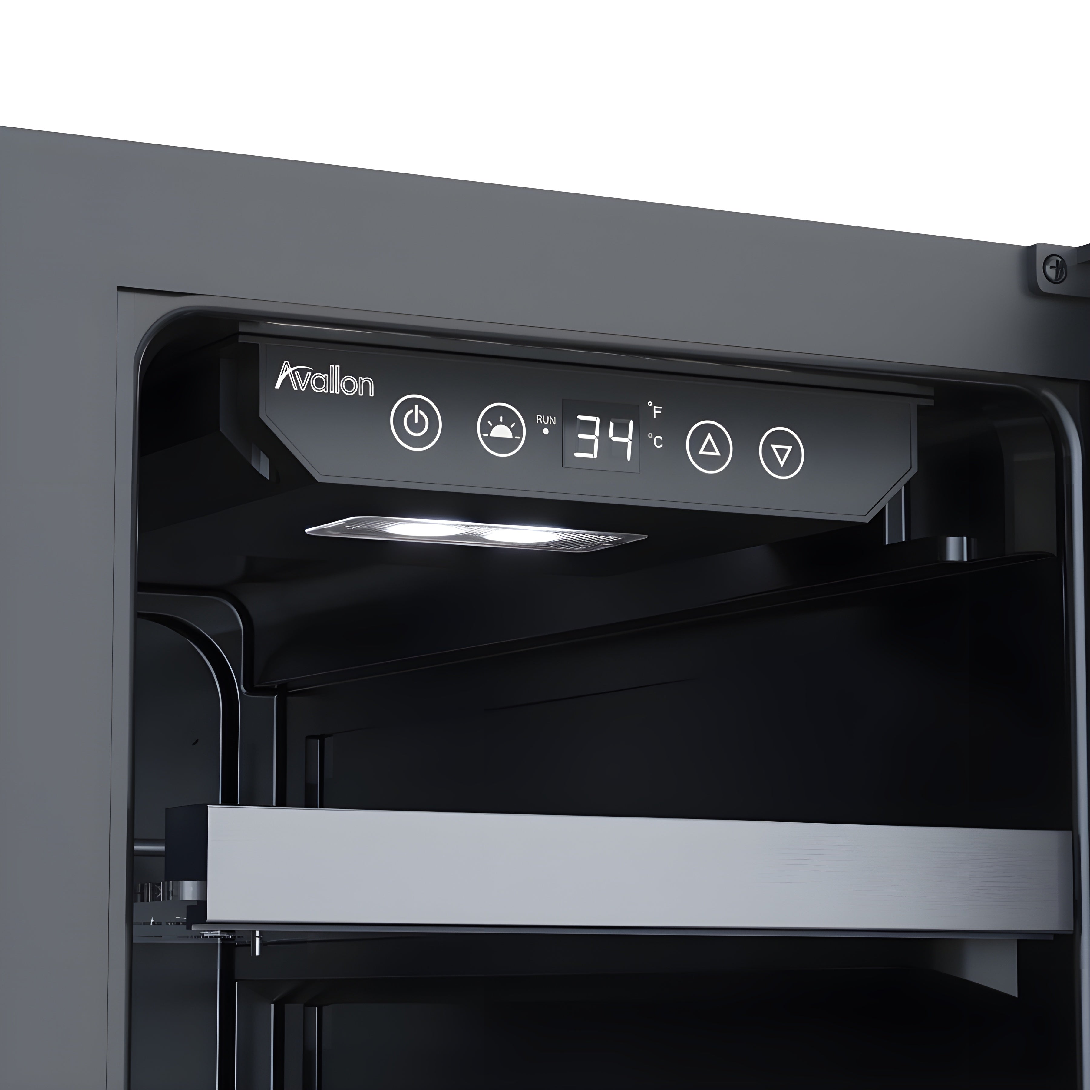 Avallon 24 Inch Wide 45 Bottle Capacity Dual Zone Wine Cooler with Left Swing Door - AWC242DZLH