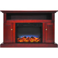 Cambridge 47-In. Sorrento Electric Fireplace with Multi-Color LED Insert and Entertainment Stand in Cherry - CAMBR5021-2CHRLED