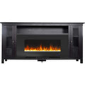 Cambridge Somerset 70-In. Black Electric Fireplace TV Stand with Multi-Color LED Flames, Crystal Rock Display, and Remote Control - CAM6938-1COF