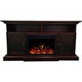 Cambridge 62-in. Summit Farmhouse Style Electric Fireplace Mantel with Deep Log Insert, Mahogany - CAM6215-1MAHLG3