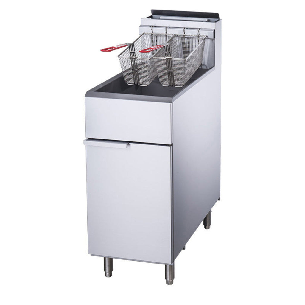 Chef AAA - TCF3-LPG Commercial 40lbs Liquid Propane Gas Fryer with 3 Tube Burners - TCF3-LPG