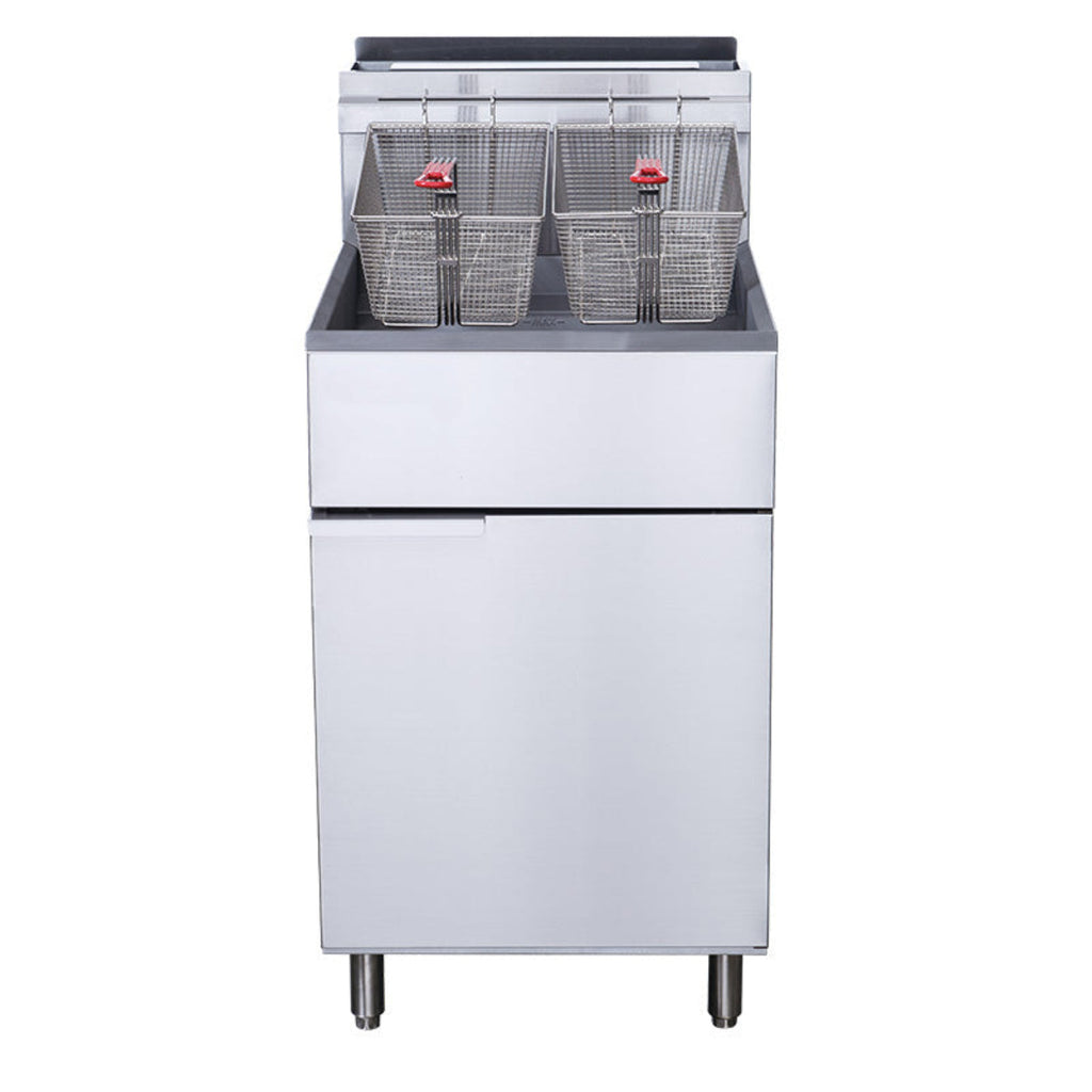 Chef AAA - TCF5-LPG Commercial 70lbs Liquid Propane Gas Fryer with 5 Tube Burners - TCF5-LPG