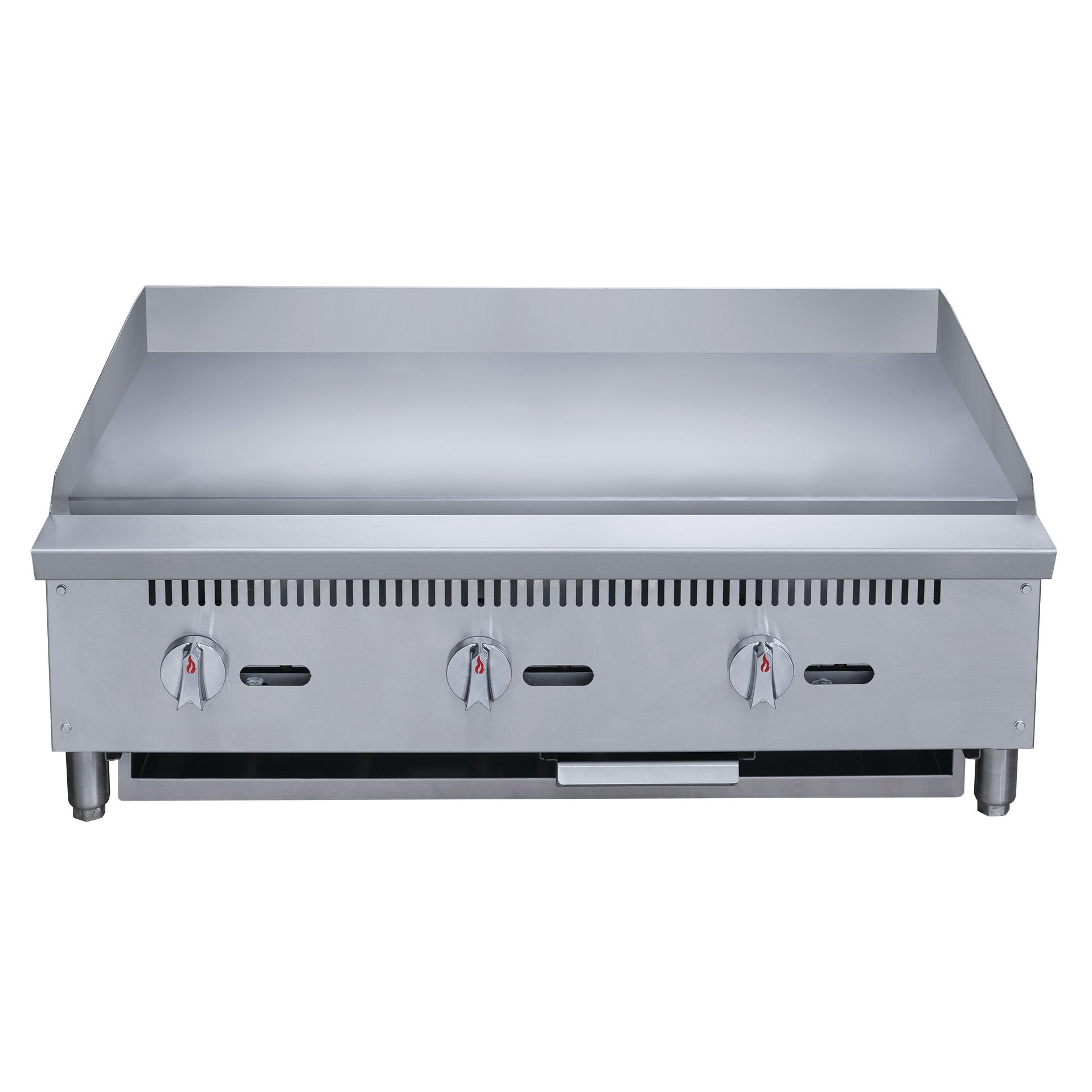 Chef AAA - TCGM36 Commercial 36 in. Countertop with Griddle with 3 Burners NG - TCGM36