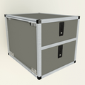 GOOSE GEAR Double Drawer Module - 18 3/16" Wide x 25" Depth - 1832-GGR-SH