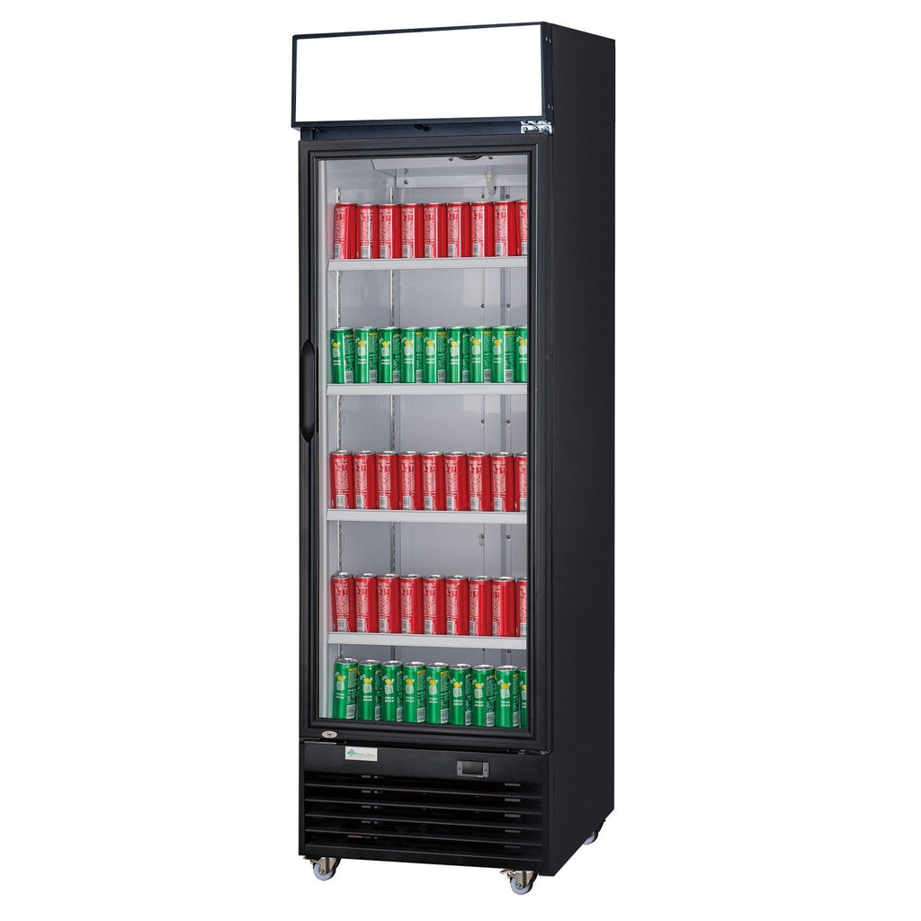 Chef AAA - TSM-12R Commercial Single Glass Swing Door Merchandiser Refrigerator - TSM-12R