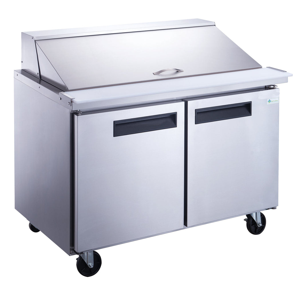 Chef AAA - TSP48M Commercial  48" 18 Pan Salad Sandwich Food Prep Table Refrigerator Mega Top - TSP48M