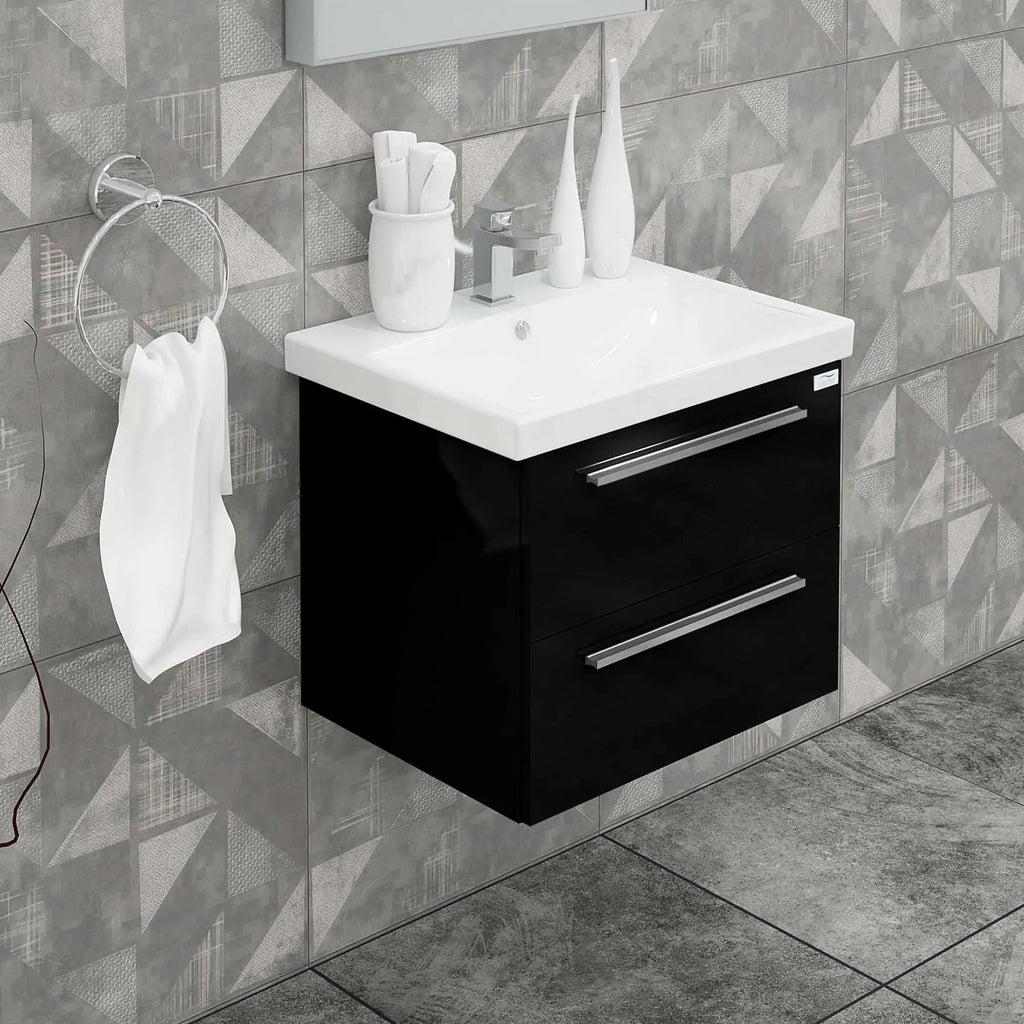 Casa Mare Elke 32" Bathroom Vanity and Ceramic Sink Combo with LED Mirror - Elke80GB-32