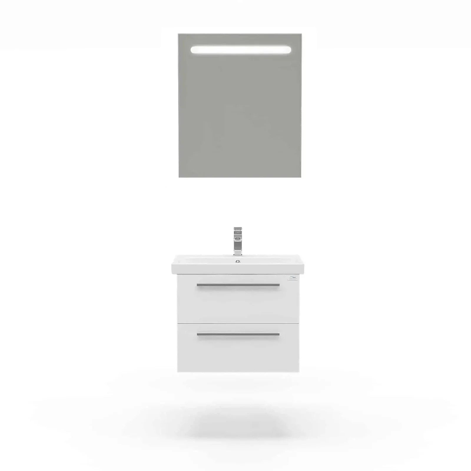 Casa Mare Elke 24" Bathroom Vanity and Ceramic Sink Combo with LED Mirror - Elke60GB-24