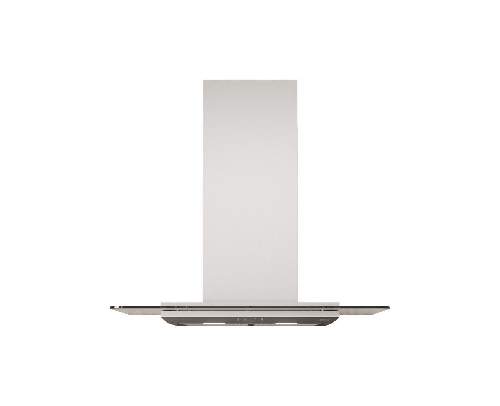 ZEPHYR Verona, Wall, 90cm, SS+Glass, LED, ACT in Stainless Steel - ZVOM90BG