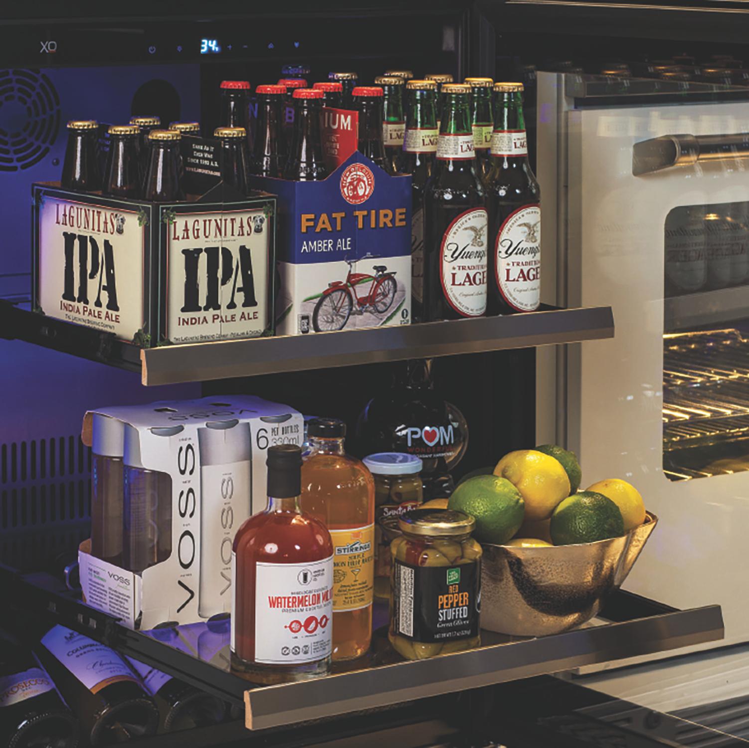 XO APPLIANCE XOU15BCGOL 15" Beverage Center, Panel Ready Glass, Left Hinge Custom Panel Ready - XOU15BCGOL