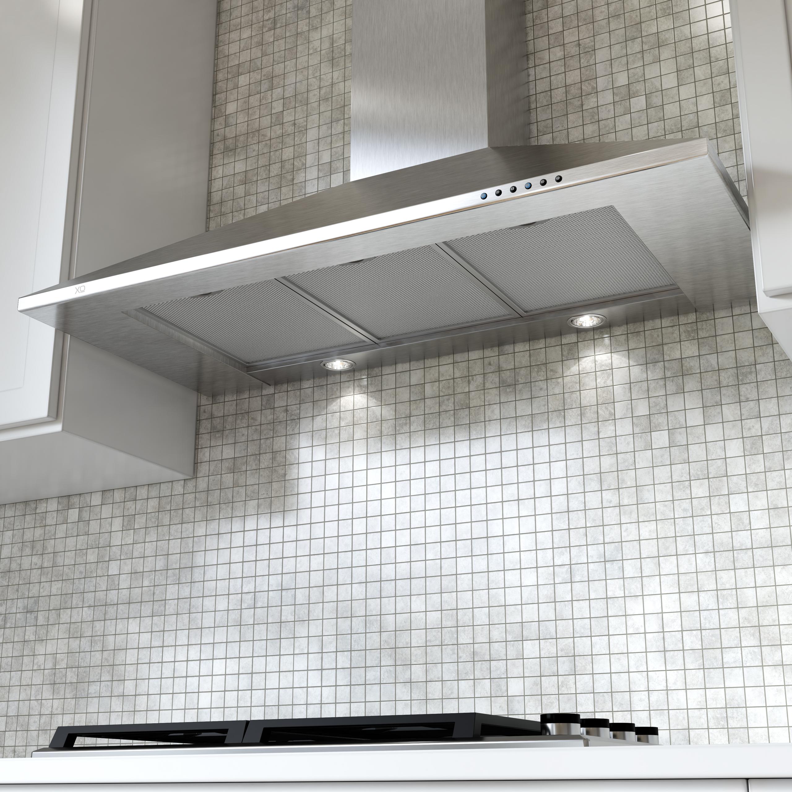 XO APPLIANCE XOB24SC 24" CCC 600/395 CFM Italian Made Wall Mount Chimney Range Hood in Stainless Steel - XOB24SC