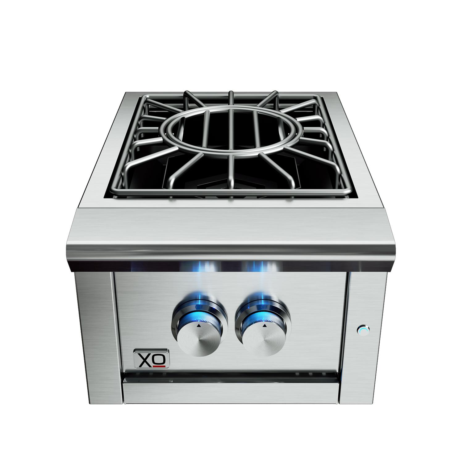 XO APPLIANCE XOGPOWER60KN 16" Power Side Burner 60,000 BTU NG in Stainless Steel - XOGPOWER60KN