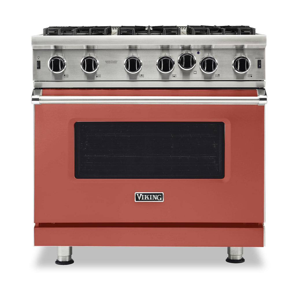 VIKING 36" Open Burner Gas Range Viking 5 Series Red - VGIC53626BSCLP