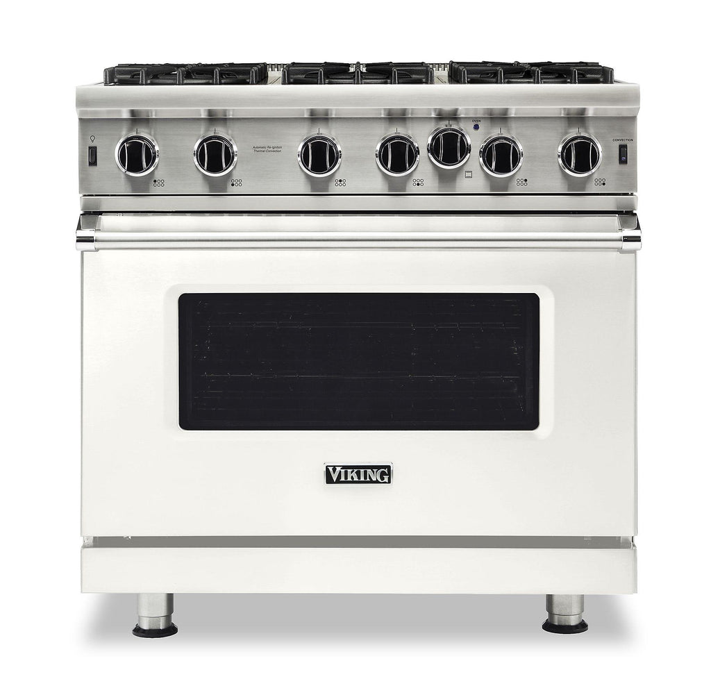 VIKING 36" Open Burner Gas Range Viking 5 Series White - VGIC53626BPWLP