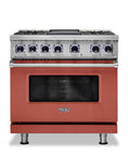 VIKING 36" Dual Fuel Range - VDR7362 Viking 7 Series Red - VDR73624GSCLP