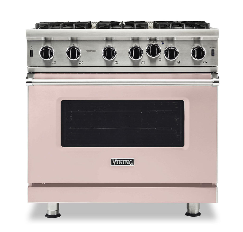 VIKING 36" Open Burner Gas Range Viking 5 Series Pink - VGIC53626BBHLP