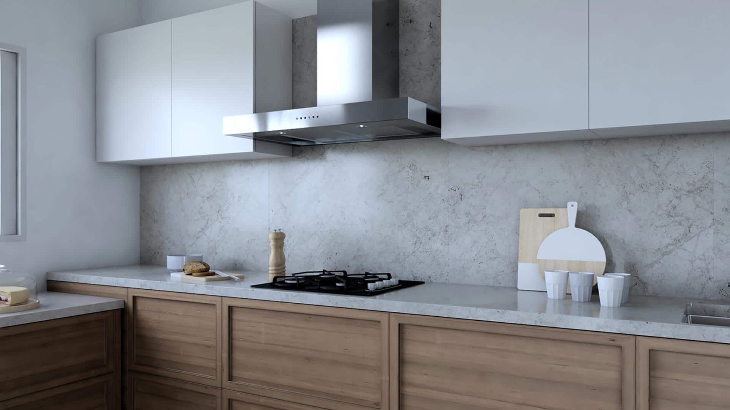 XO APPLIANCE XOR24SC 24" CCC 600/395 CFM Sleek Contemporary Italian Made Wall Mount Hood in Stainless Steel - XOR24SC