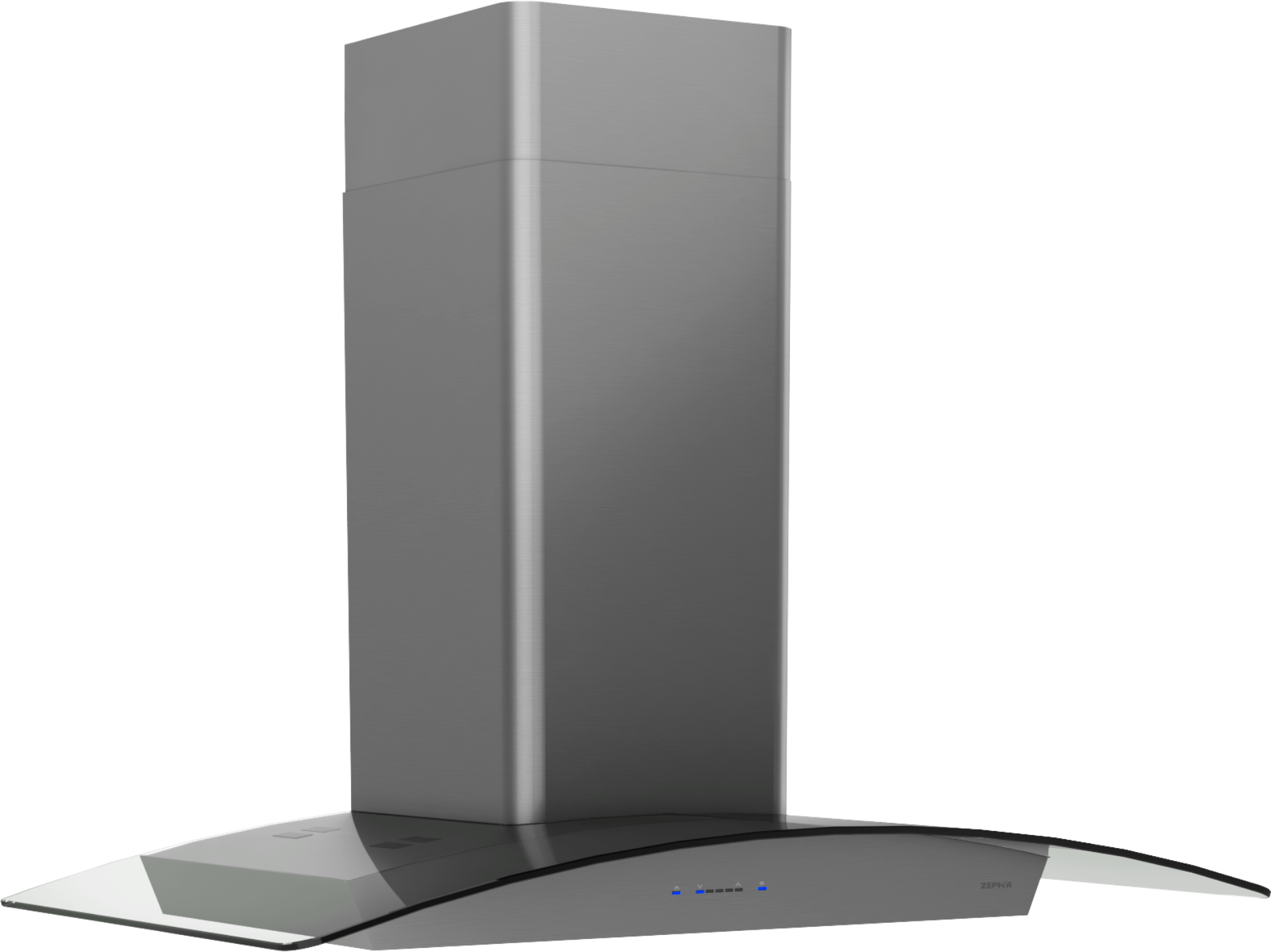 ZEPHYR Ravenna Wall, 90cm, Black SS+Gray Glass, LED Black in Stainless Steel - ZRVM90CBSGG