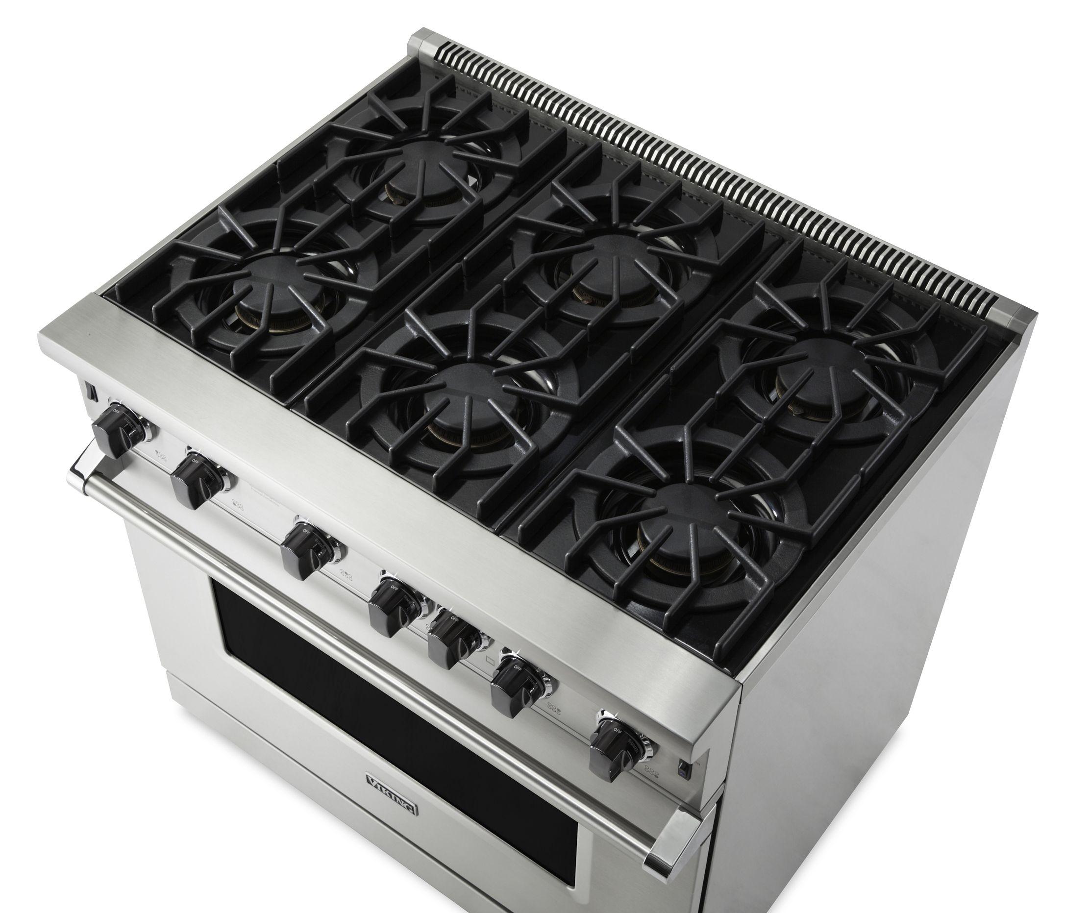 VIKING 36" Open Burner Gas Range Viking 5 Series Gray - VGIC53626BDGLP