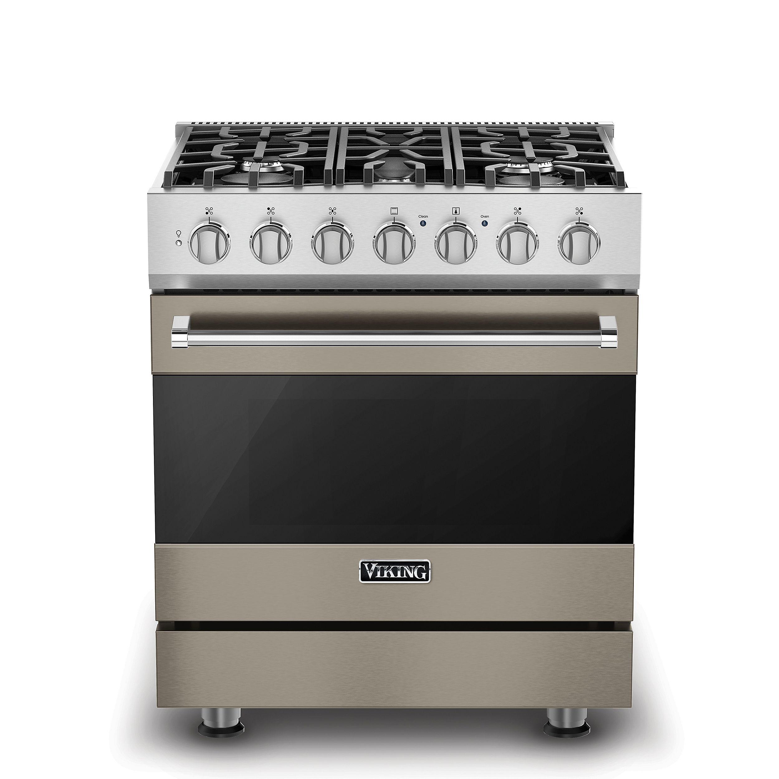 VIKING 30" Self-Cleaning Dual Fuel Range Viking 3 Series Gray - RVDR33025BNALP