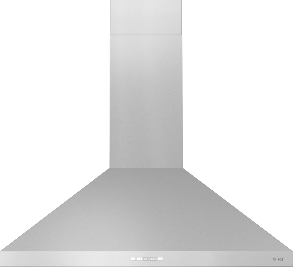 ZEPHYR Brisas Traditional Pyramid Wall, 30" SS, ACT, LED in Stainless Steel - BVEE30CS