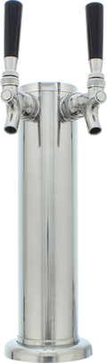 ZEPHYR Presrv Kegerator Double Tap Kit, SS, CO2 in Stainless Steel - PRKFK02SSC