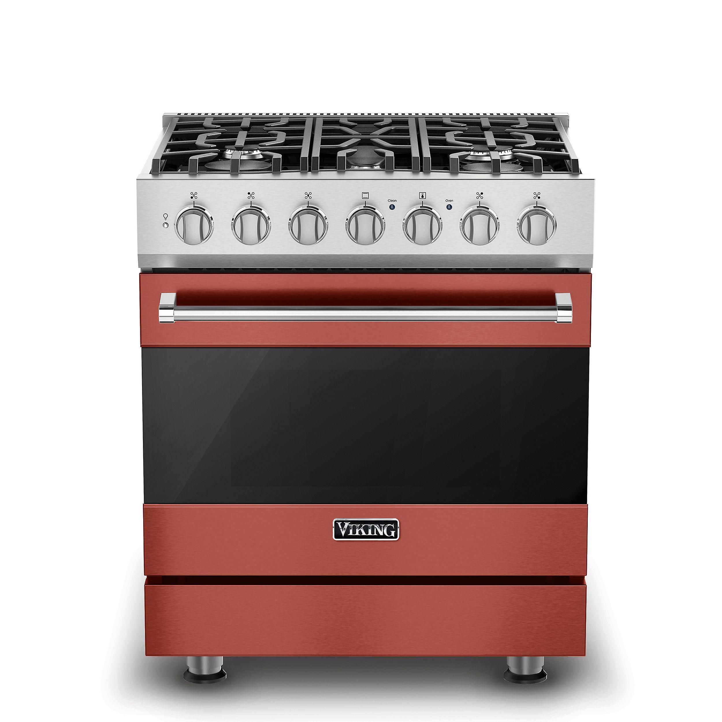 VIKING 30" Self-Cleaning Dual Fuel Range Viking 3 Series Red - RVDR33025BSC