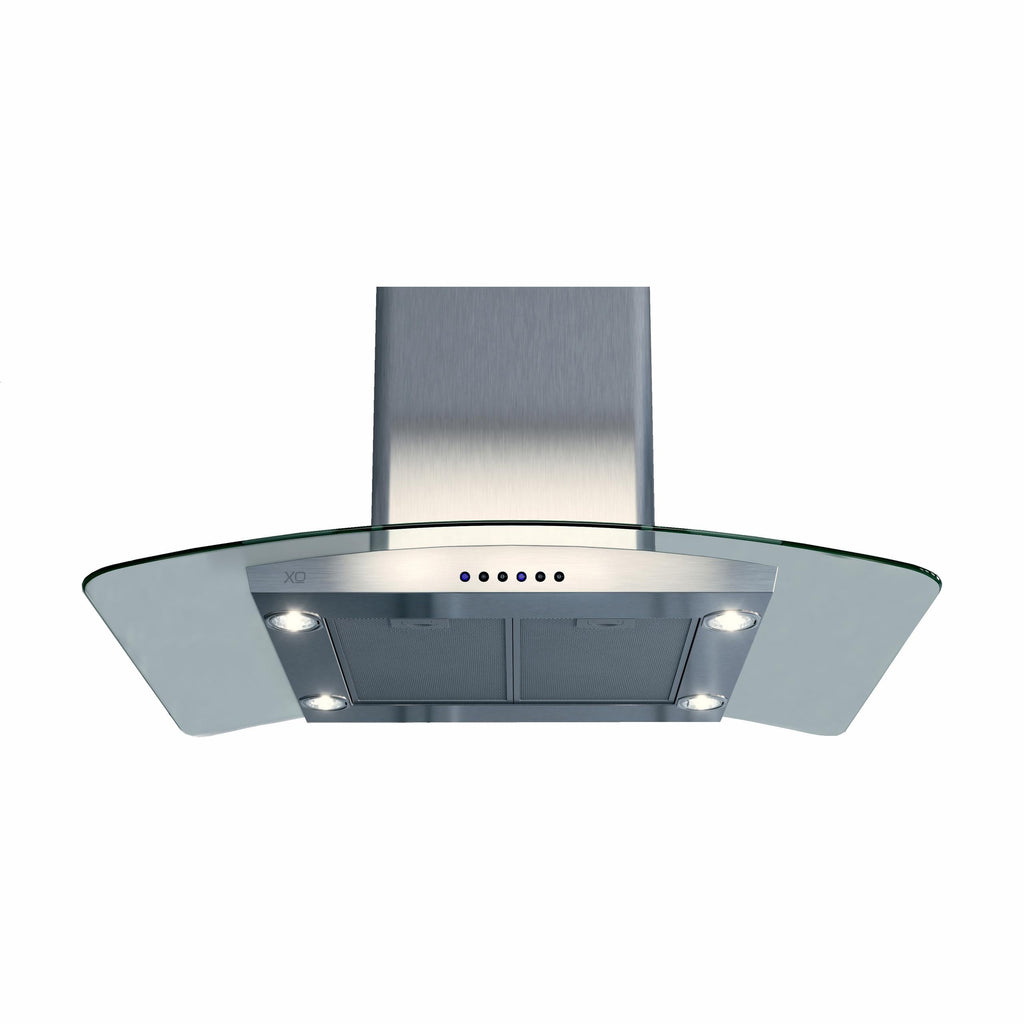 XO APPLIANCE XOMI42GC 42" CCC 600/395 CFM Island Hood Stainless/Glass in Stainless Steel - XOMI42GC
