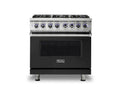VIKING 36" Dual Fuel Range - VDR7362 Viking 7 Series Black - VDR73626BCS